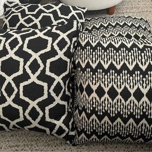 Two styles with two pillows each, squared.